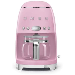 Cafeteira Elétrica Programável 50s Expresso Retro Programável, 1050W, 110v, SMEG DCF02PKUS, Rosa