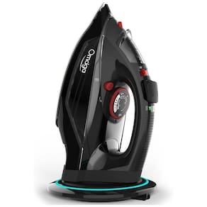 Ferro de Passar a Vapor sem Fio com Base de Cerâmica 1500W, 110v, OMAIGA, Preto
