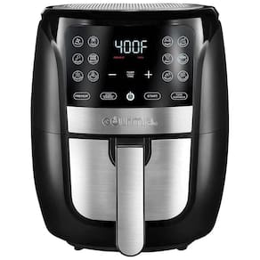 Fritadeira Elétrica AirFryer 6L com Painel Digital, 110v, GOURMIA, Preto