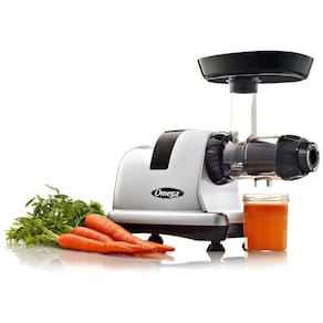 Centrifuga de Frutas com Sistema de Nutrição e Estágio Triplo, 110V 200W, Omega Juicer J8007S, Prata