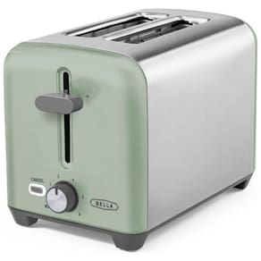 Torradeira Elétrica 2 Fatias com 6 Níveis de Tostagem e Bandeja de Migalhas Removível, 110V 750W, BELLA, Verde