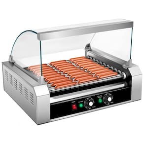 Máquina de Hot Dog Giantex até 30 Salsichas por Vez, Aço Inoxidável 110V 1650W