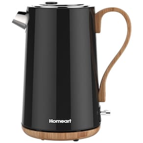 Chaleira Elétrica 1.7L em Aço Inoxidável com Desligamento Automático e Proteção Contra Fervura, 1500W, 110v, HOMEART, Preto