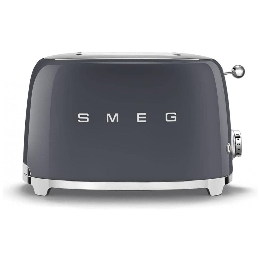 Torradeira Elétrica 2 Fatias com 3 Níveis de Tostagem em Aço Inoxidável, 110V, SMEG, Cinza