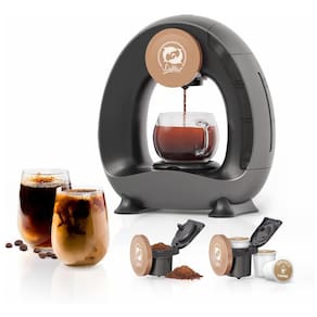 Máquina de Café Expresso 2 em 1 com Adaptador para Capsulas ou Café Moído, 110V 1400W, BENFUCHEN, Preta