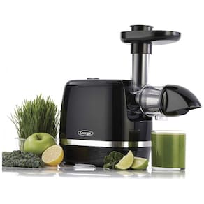 Centrifuga de Frutas com Design Compacto e Elegante, 110V 150W, Omega Juicer H3000R, Preta