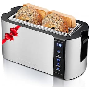 Torradeira Elétrica de 4 Fatias com Cronômetro e Contagem Regressiva, 110V Elite Gourmet ECT5322, Prata