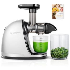 Centrifuga de Frutas e Vegetais com Motor Reversível, 110V AMZCHEF, Rosa