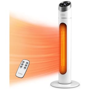 Aquecedor Elétrico Portátil de Cerâmica com Termostato Ajustável, Proteção Contra Superaquecimento e Controle Remoto, 1500W 110V, G Ocean,