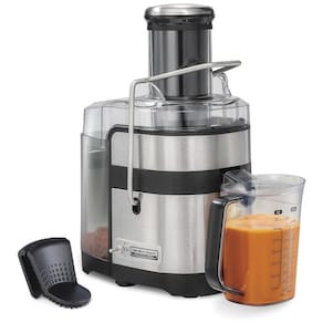 Centrífuga de Frutas e Vegetais Profissional 1100W 110V Hamilton Beach 67906, Prata e Preto
