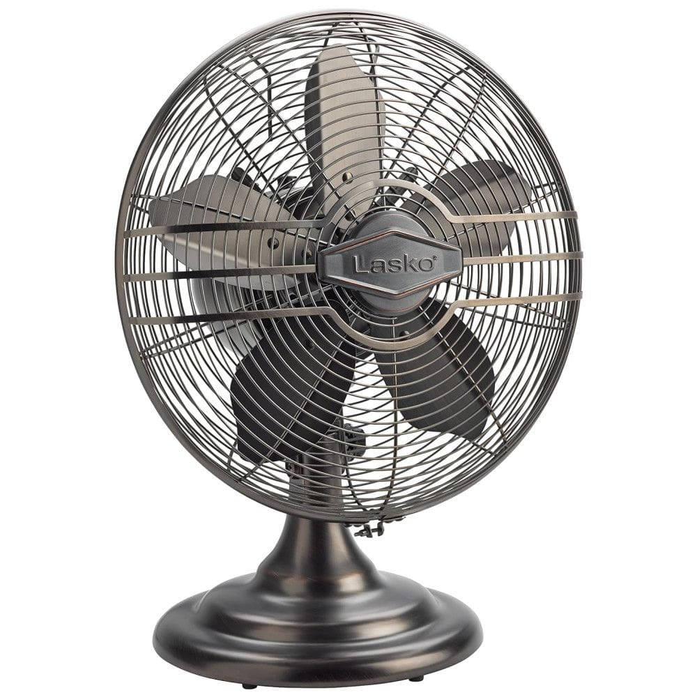 Ventilador de Mesa Portátil com 3 Velocidades Silenciosas, 110V Lasko R12210, Bronze