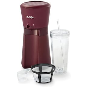 Máquina de Café Gelado com Copo de 650 mL e Filtro Reutilizável, 110V, Mr. Coffee, Roxo Borgonha