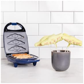 Maquina de Panqueca com Revestimento Antiaderente e Livro de Receitas, 110V 120W, Uncanny Brands, Azul