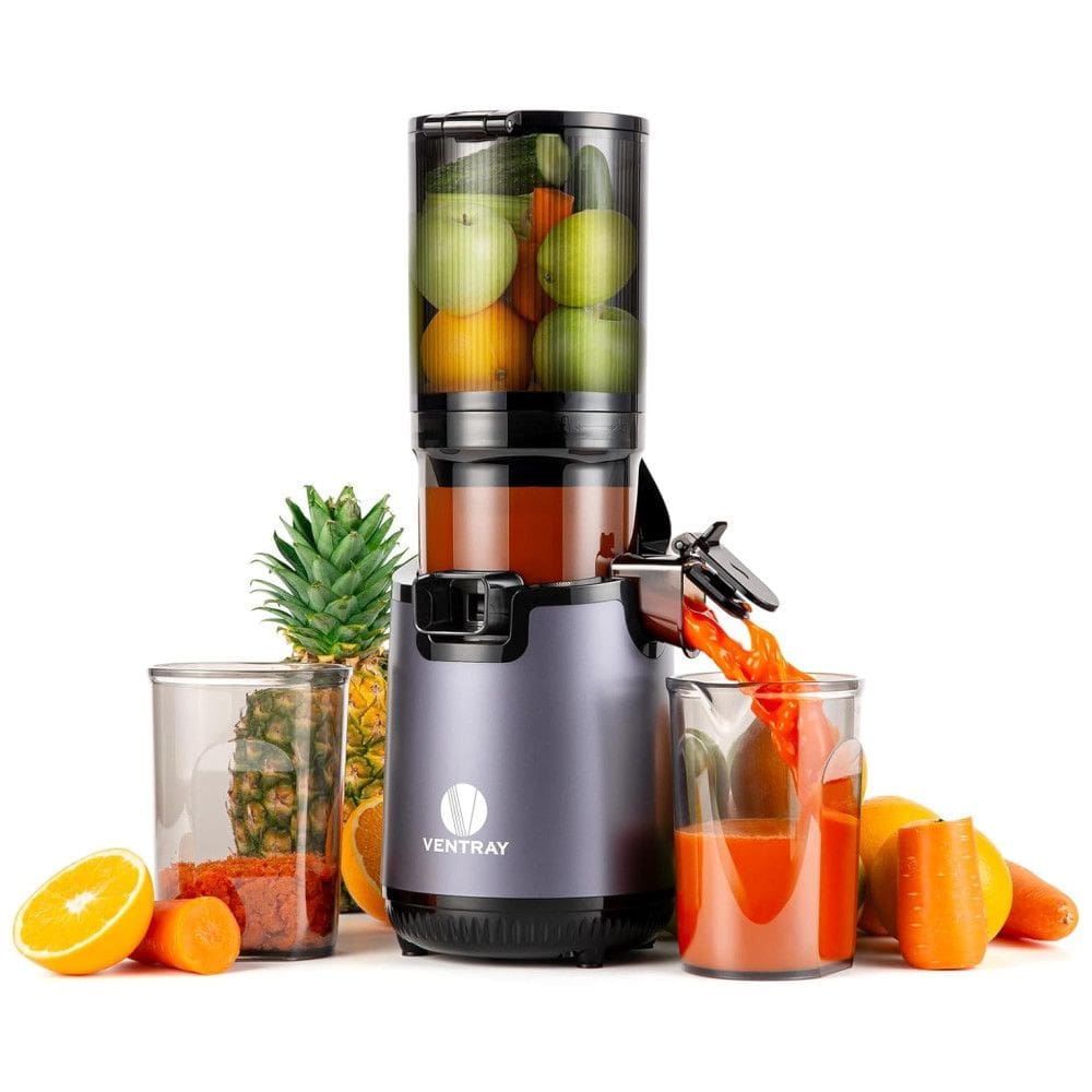 Centrífuga de Frutas de Prensa Fria com Ampla Calha de Alimentação de 13 cm, Fácil Limpeza e Processamento de Frutas Inteiras, 110V 250W,
