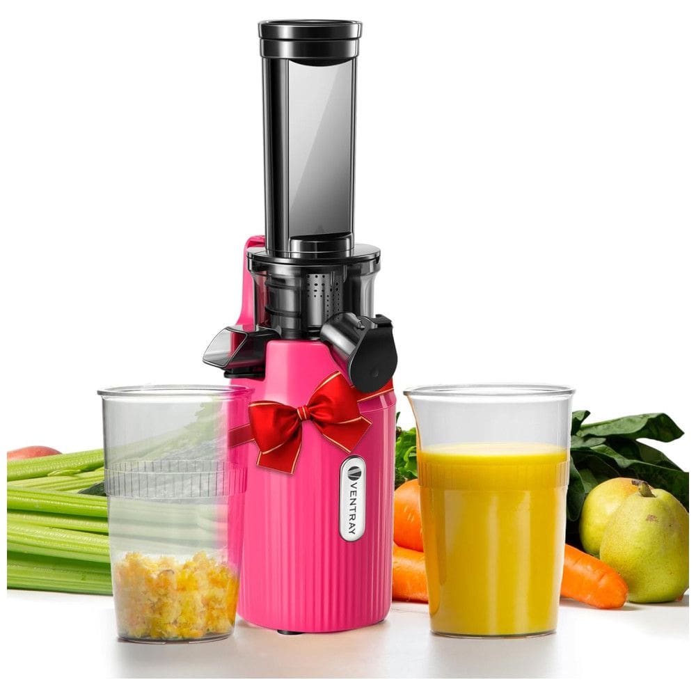 Centrifuga de Frutas Compacta com 60 RPM de Baixa Velocidade, 110V 130W, Ventray, Rosa