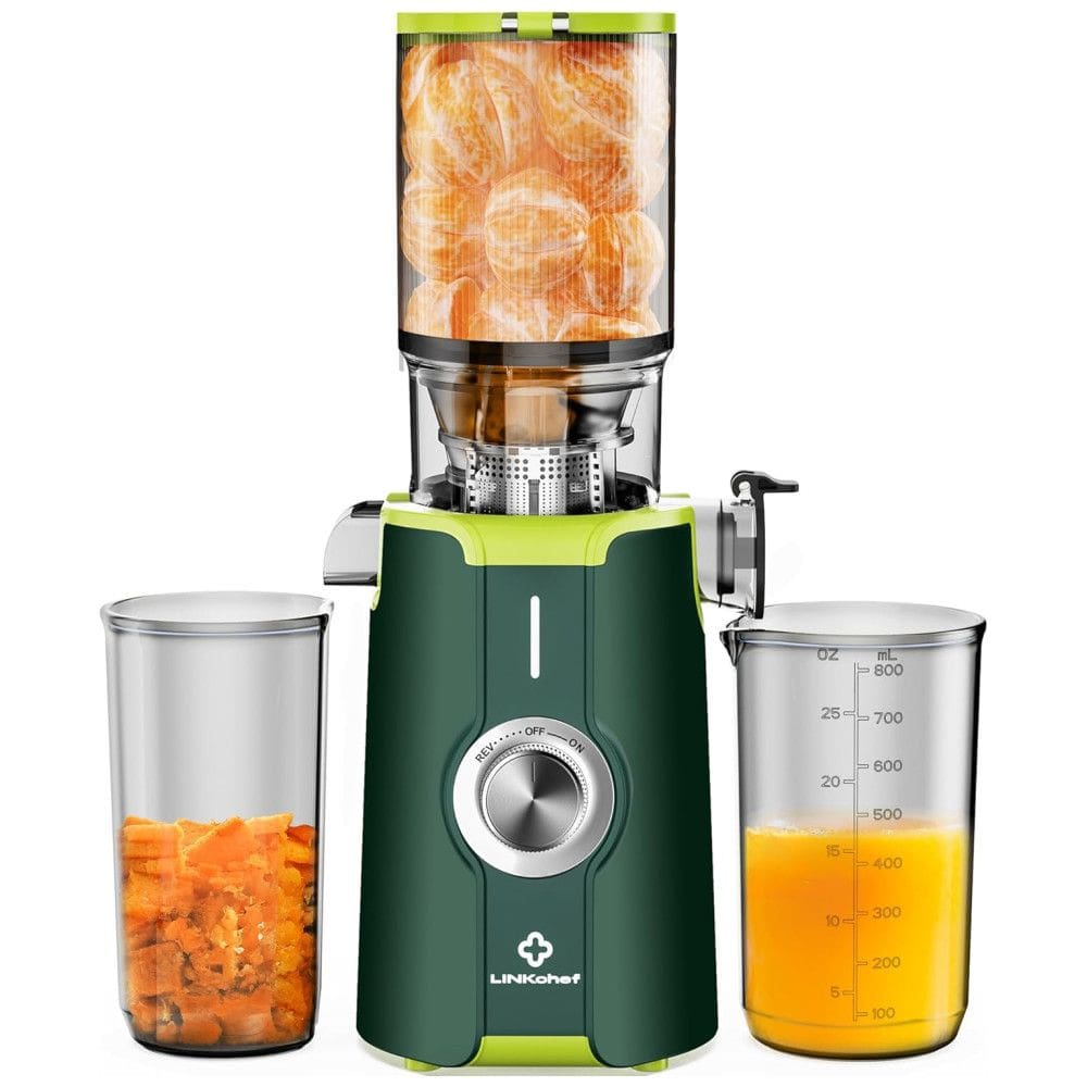 Centrífuga de Frutas de Prensa Fria 1,2L com Ampla Calha de Alimentação de 11 cm, Fácil Limpeza e Proteção Contra Superaquecimento, 110V