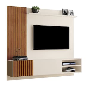 Painel Suspenso Para TV até 55 Polegadas New SP Off White Freijó Luapa