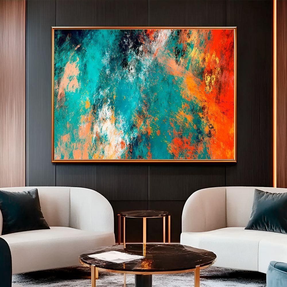 Quadro Decorativo Nuvens Abstratas Coloridas