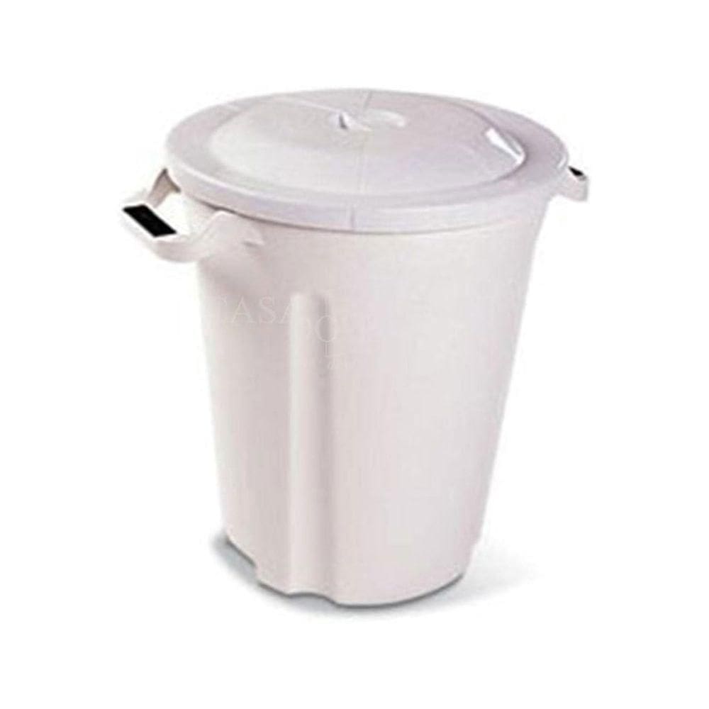 Lixeira Redonda Eco 35 Litros Branca Plasvale