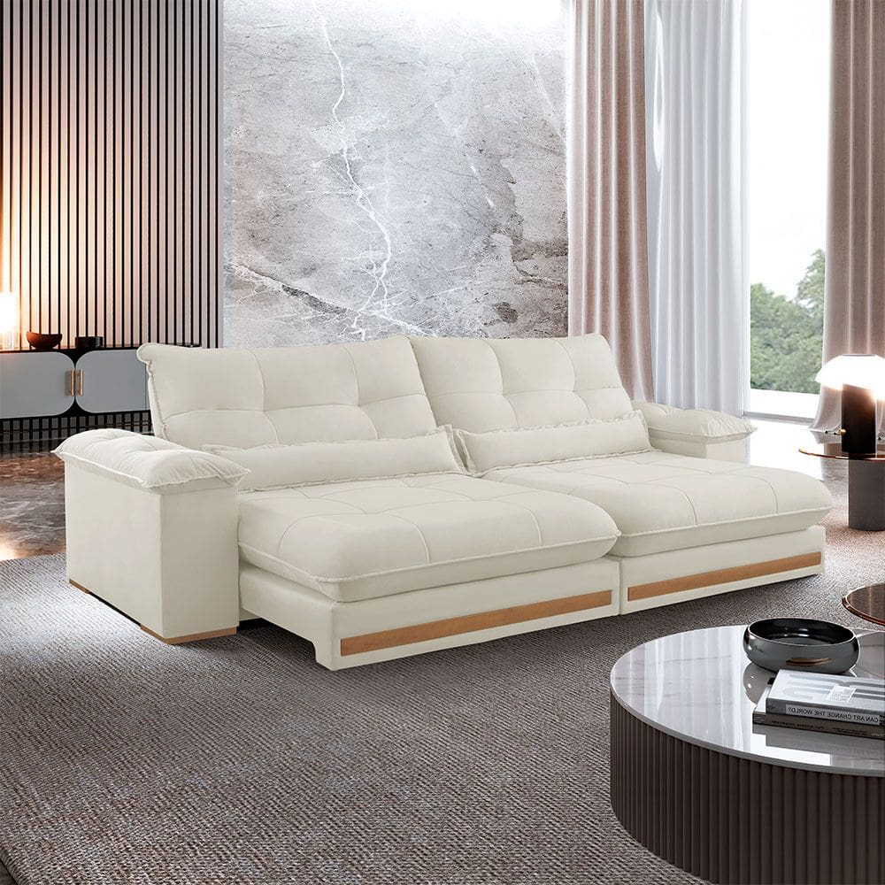 Sofá Dubai Linho 02 Módulos de 120 cm B25 cm Meu Sofá Online