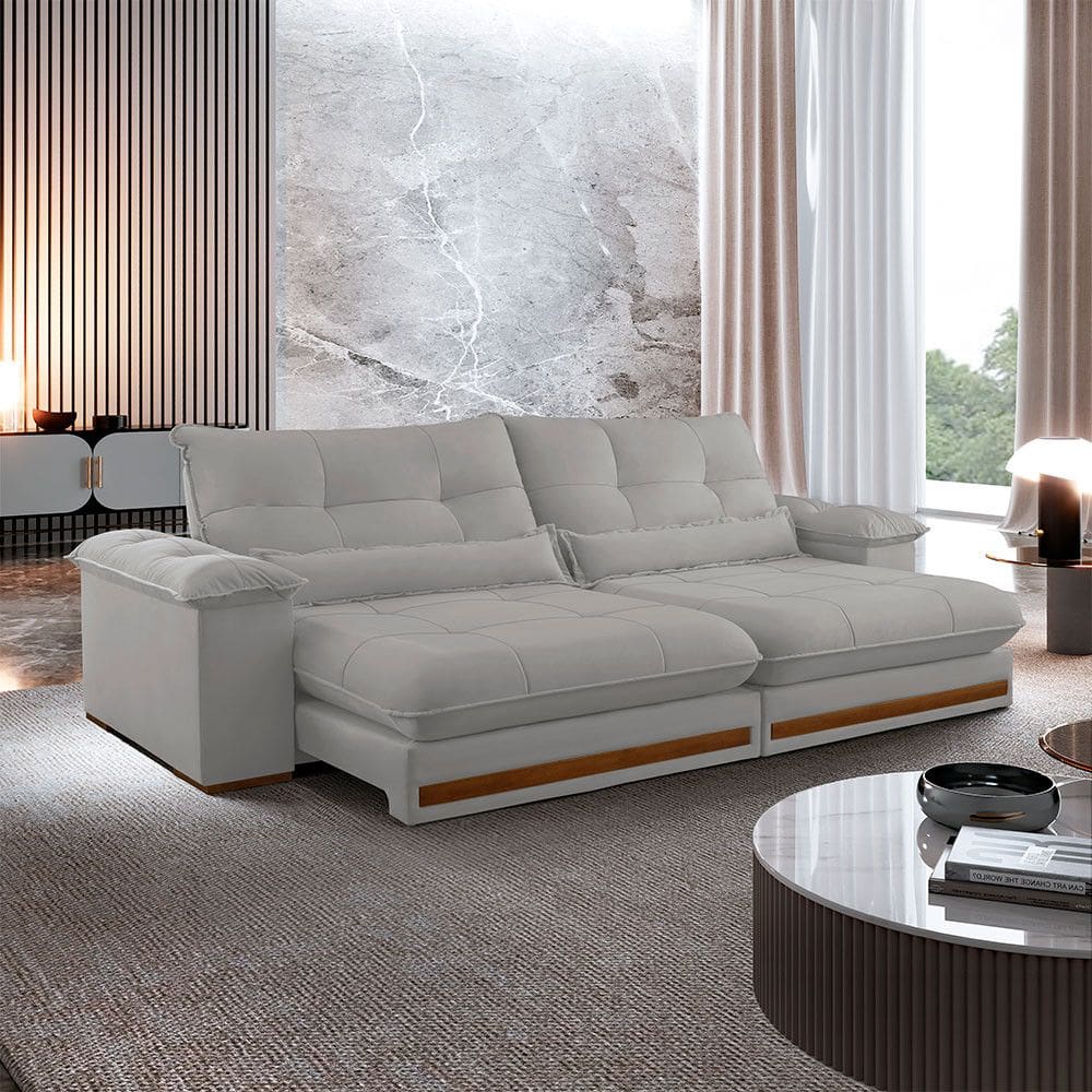 Sofá Dubai Veludo 02 Módulos de 120 cm B25 cm Meu Sofá Online