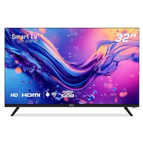 SMART TV HQ 32" HD TELA SEM BORDAS ANDROID 12 DESIGN SLIM HQS32NKHM