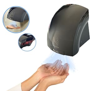 Secador de Mãos Automático 12 m/s Elétrico 1500W Sensor para Banheiro Preto Importway Iwsma-12 Pt
