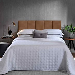 Cabeceira Estofada Modular Casal Corino Caramelo – Bella Arte