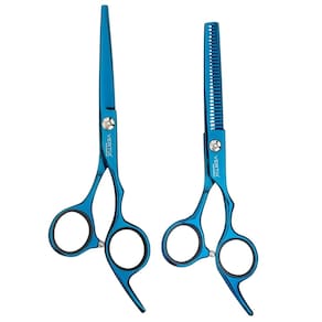 Tesoura Profissional Blue Titanium Laser7” Desbaste6` Vertix