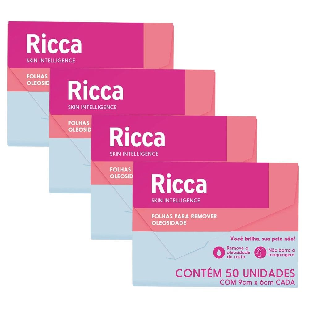 200 Folhas Lenço De Papel Removedor De Oleosidade Ricca