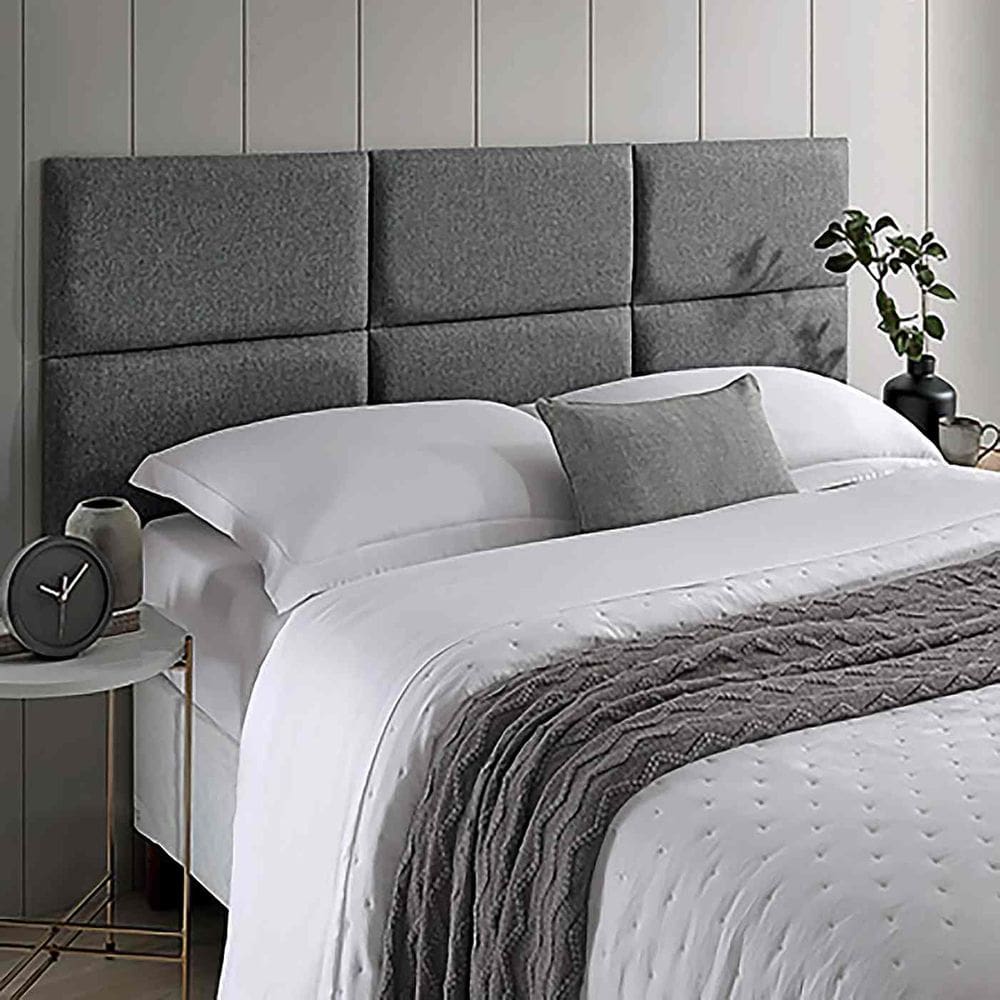 Cabeceira Estofada Modular Queen Linho Cinza – Bella Arte
