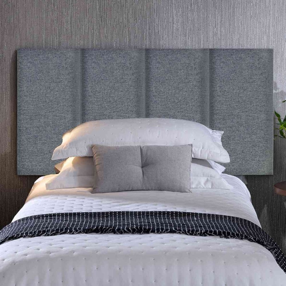 Cabeceira Estofada Modular Solteiro Linho Cinza – Bella Arte