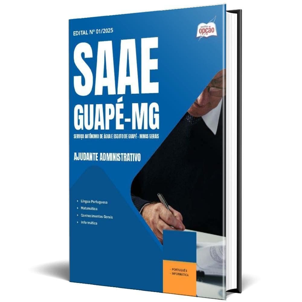 Apostila Saae Guapé Mg 2025 - Ajudante Administrativo