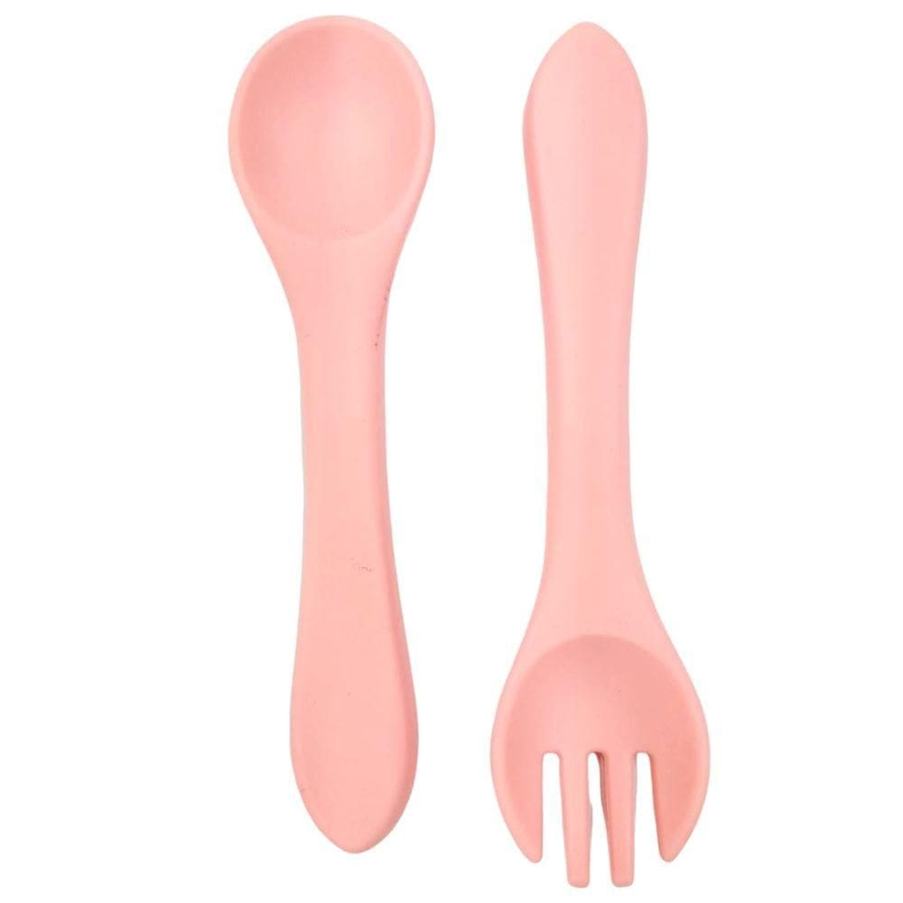 Kit Refeição Infantil 2 Pçs Silicone 2445982 Rosa - Quanhe