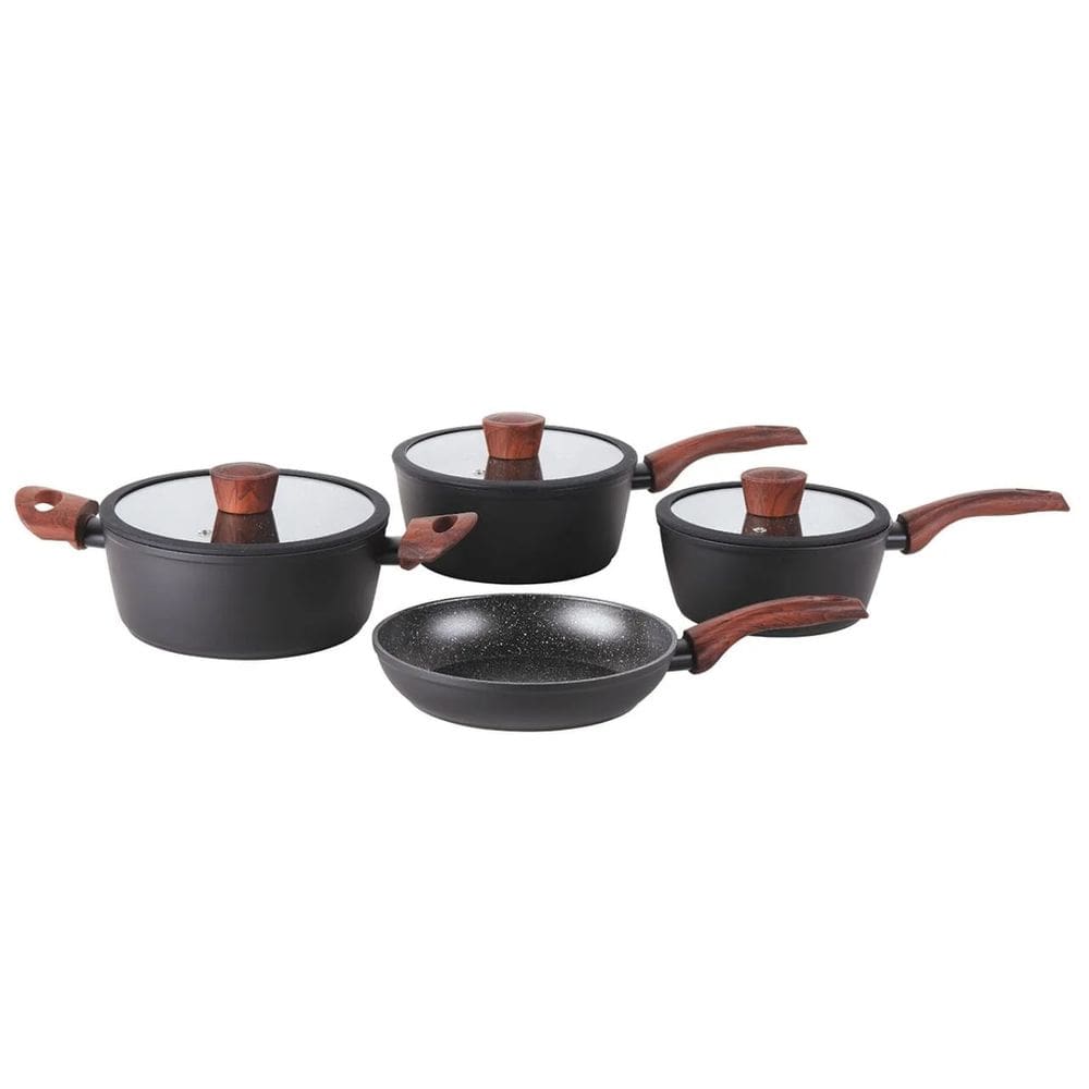 Jogo de Panelas Brinox Revestimento Cerâmico Antiaderente Ceramic Life Sirius Preta 4 peças - com fundo de indução