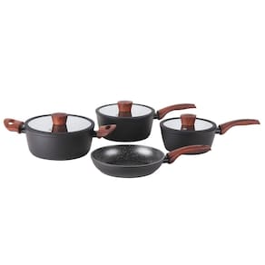 Jogo de Panelas Brinox Revestimento Cerâmico Antiaderente Ceramic Life Sirius Preta 4 peças - com fundo de indução