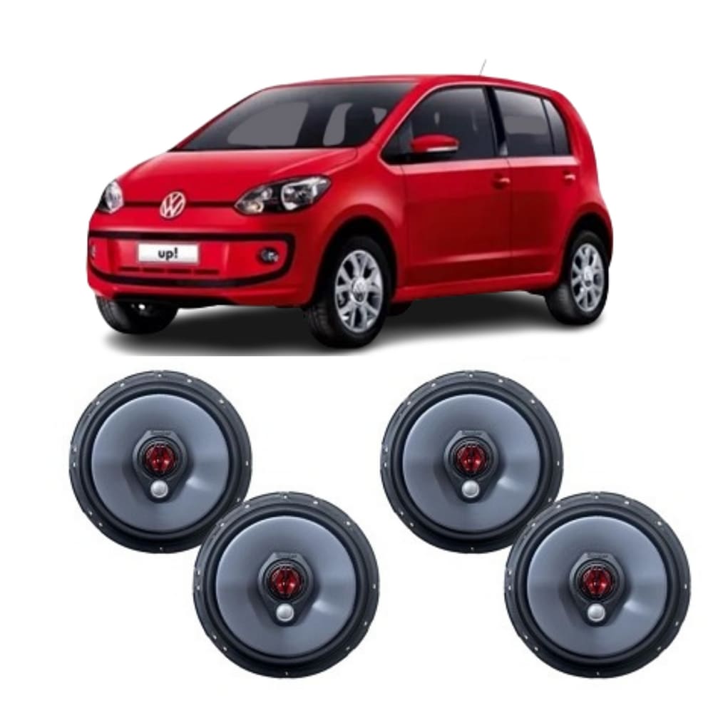 Kit 4 Alto Falante UP Dianteira Traseira 2015 A 2019 6" 200W