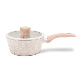 Panela de Indução com Tampa Brinox Ceramic Life Sirius Vanilla - Ø20 cm - 2,1 Litros Revestimento Cerâmico Antiaderente