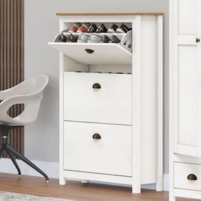 Sapateira 3 Gavetas Topázio 9175BF Branco Freijó Finestra