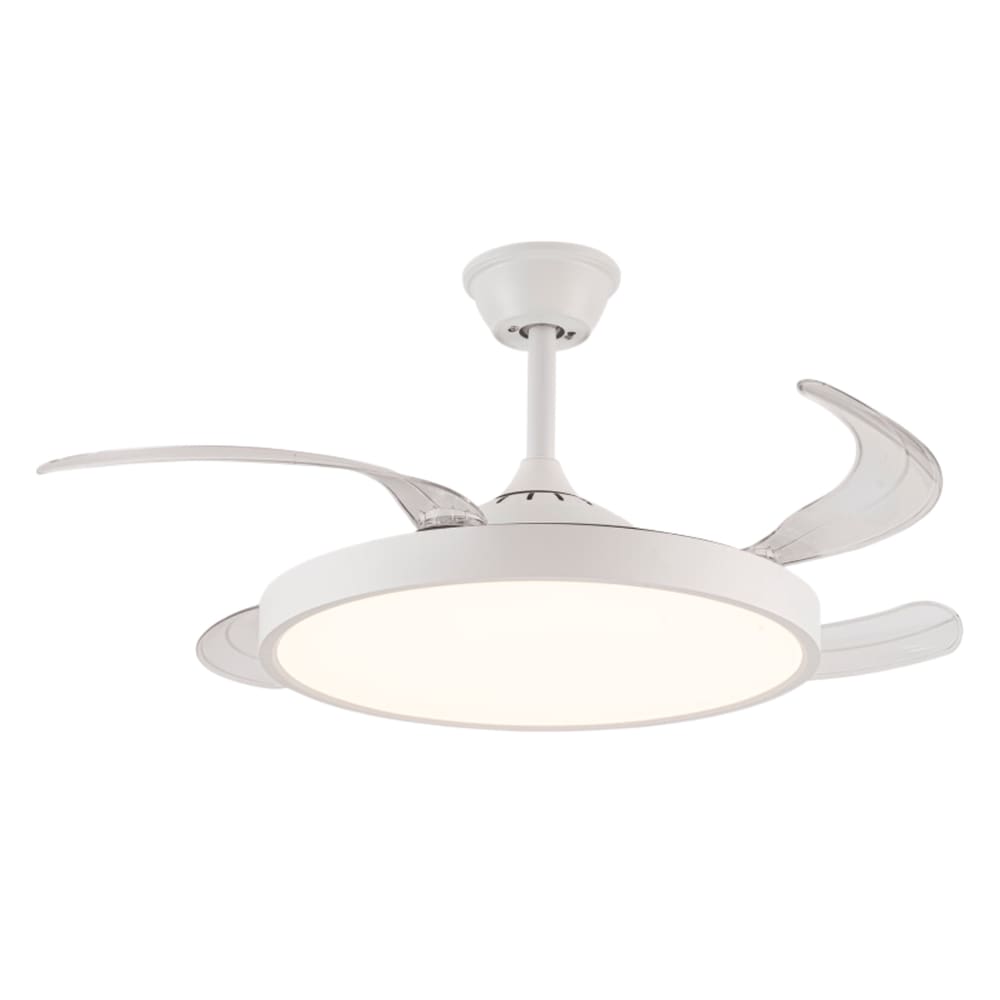 Ventilador Retrátil Fleshwind Branco 106cm Led 36W 3 em 1 Bivolt