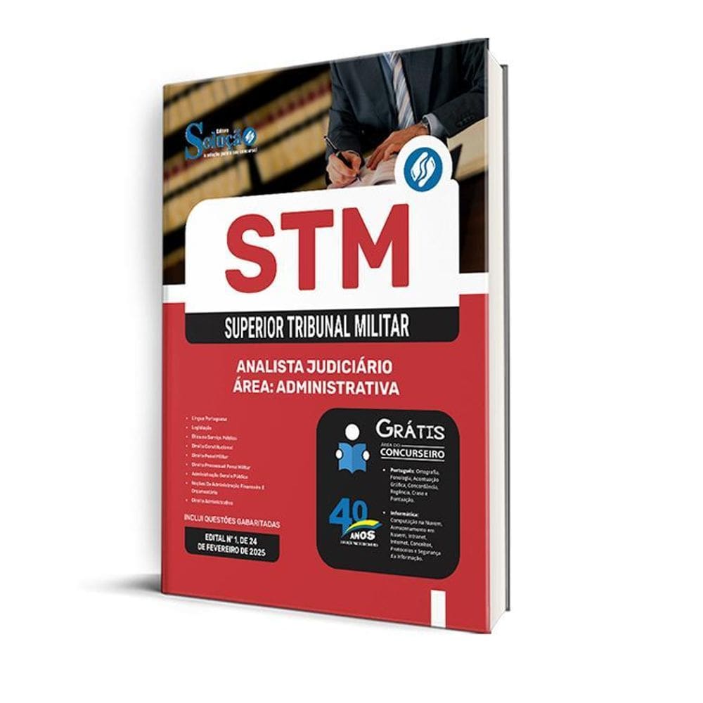 Apostila Concurso Stm 2025 Analista Judiciário Área