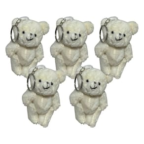 Kit 5 Mini Urso Pelucia Chaveiro Ursinho Fofo Cesta Lembrancinha Maternidade Artesanato - 9cm