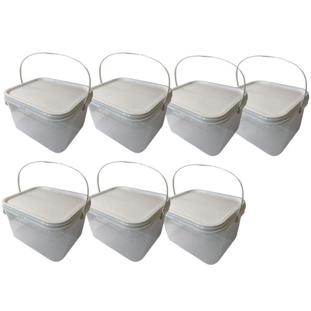 Baldinho Transparente-Kit 7 Pçs