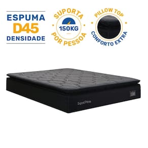Colchão de Espuma D45 Pillow Top Suport Prime Casal 138cm