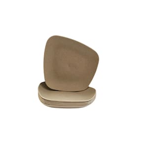 Kit 06 Pratos Plastico Duro Resistente Sobremesa Verde Claro