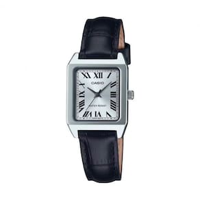 Casio Ltp-V007L-7B1 Relógio Feminino Retangular De Couro