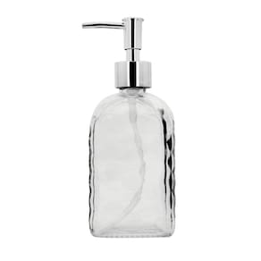Saboneteira Porta Sabonete Líquido Vidro Clear Diamante 500ml - Tuut