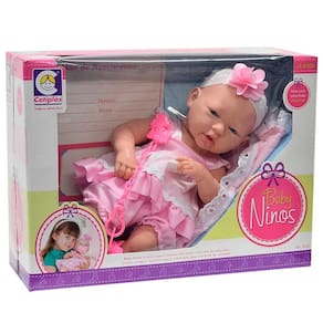 Boneca Baby Ninos Bebê Recém Nascida Cotiplás - 2032