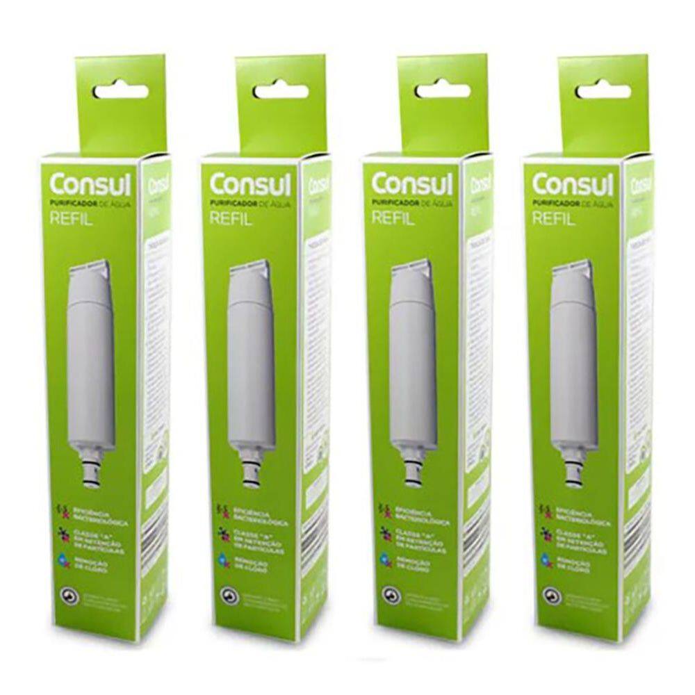 Kit 4 Refil Filtro Consul CIX01AX para Purificador de Água CPC30, CPB35 e CPB36