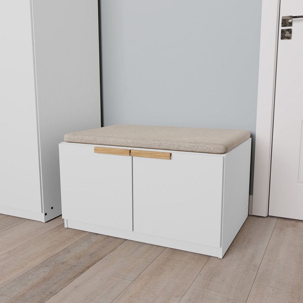 Banco 2 Portas 80cm Jade Cabecasa Madeiramadeira Branco